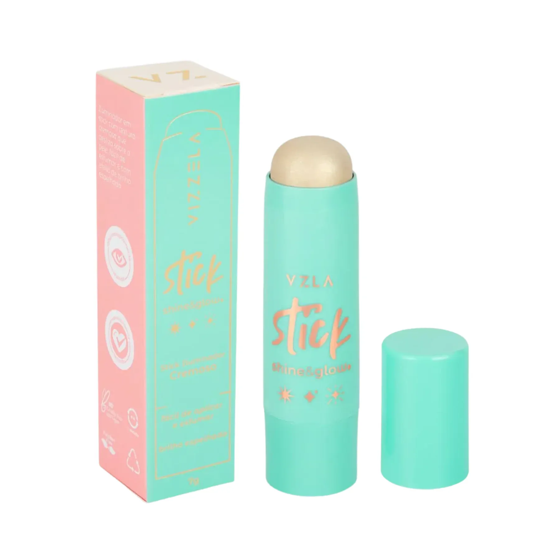 Iluminador Stick Vizzela Shine Glow Cor 01